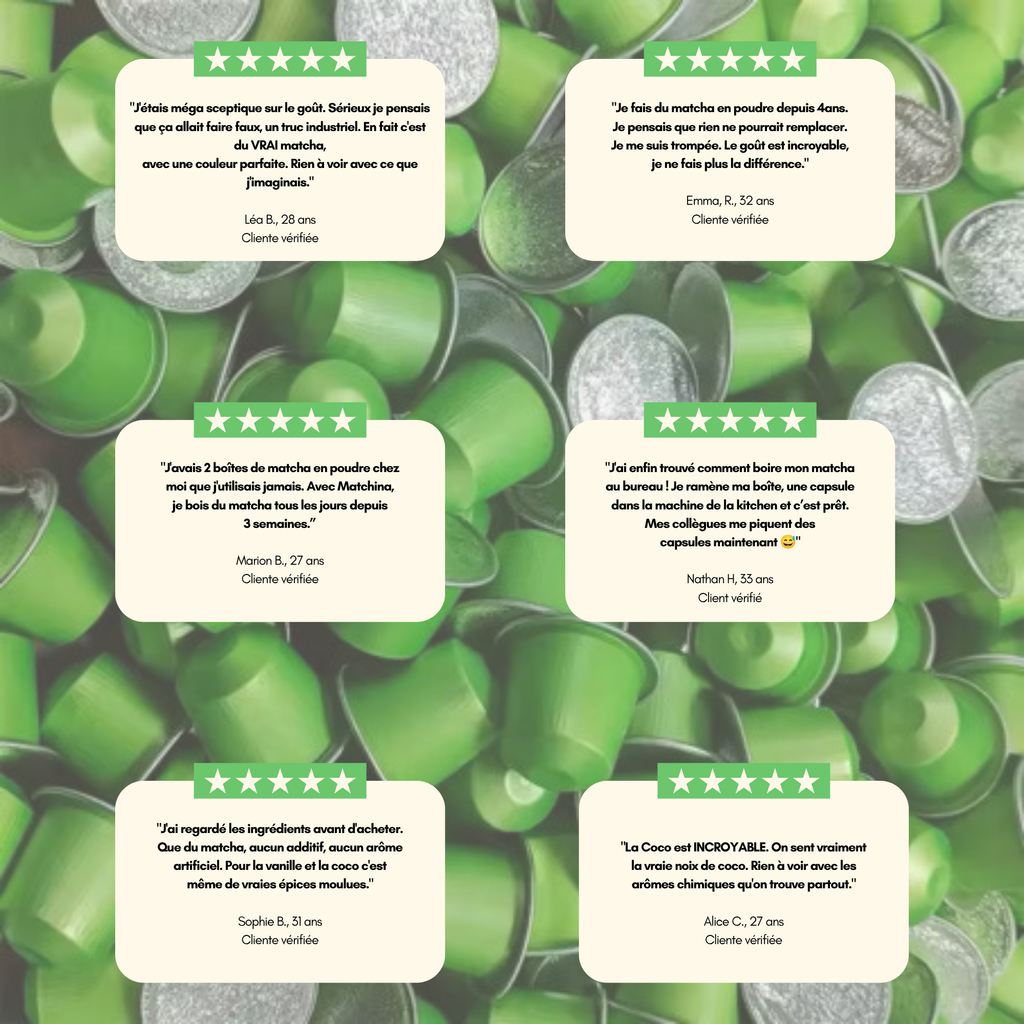 Capsules Matcha – Compatibles Nespresso®